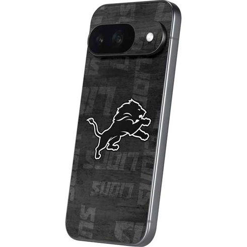 NFL Detroit Lions Black & White Google Pixel 9 Skin
